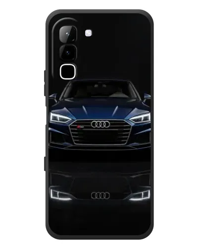 Чехол для Infinix Hot 70 с картинкой «Audi — ночное отражение»