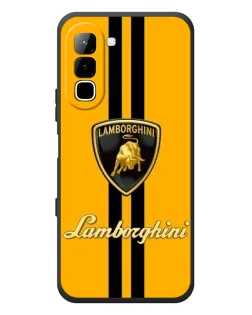 Чехол для Infinix Hot 70 с картинкой «Lamborghini Stripe желтый»