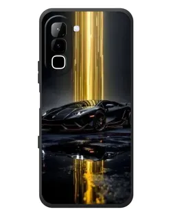 Чехол для Infinix Hot 70 с картинкой «Ночной Lamborghini драйв»