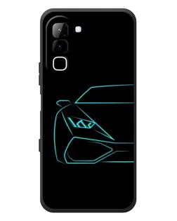 Чехол для Infinix Hot 70 с картинкой «Голубой силуэт Lamborghini» Чехол для Infinix Hot 70 с картинкой «Голубой силуэт Lamborghini»