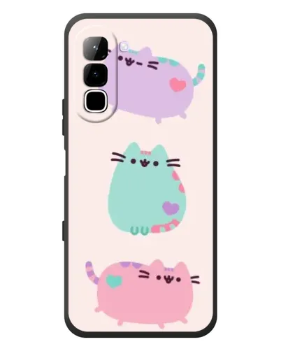 Чохол для Infinix Hot 70 з картинкою «Pusheen тріо» Чохол для Infinix Hot 70 з картинкою «Pusheen тріо»