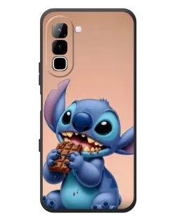 Чехол для Infinix Hot 70 с картинкой «Стич ест шоколад»