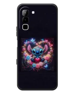 Чехол для Infinix Hot 70 с картинкой «Stitch в цветах»