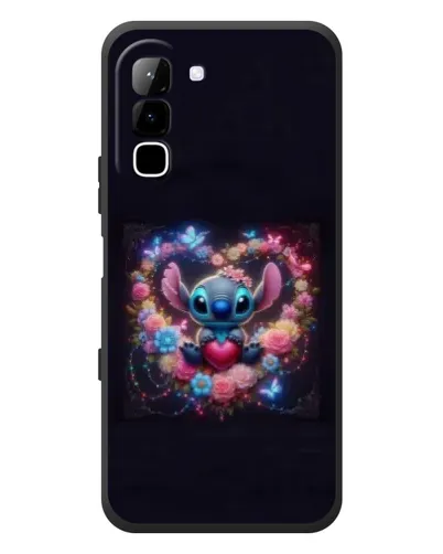 Чехол для Infinix Hot 70 с картинкой «Stitch в цветах»