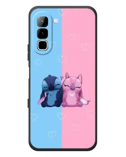 Чехол для Infinix Hot 70 с картинкой «Stitch и Angel Love»