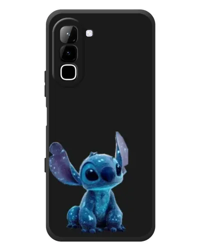 Чехол для Infinix Hot 70 с картинкой «Стич на черном»
