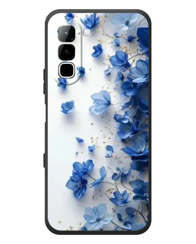 Чехол для Infinix Hot 70 с картинкой «Голубой цветочный каскад»