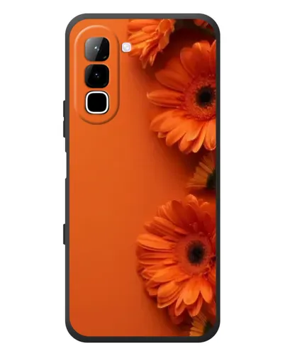 Чехол для Infinix Hot 70 с картинкой «Оранжевые герберы»