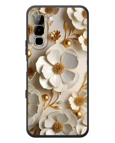 Чехол для Infinix Hot 70 с картинкой «Белие бумажние  цвети»