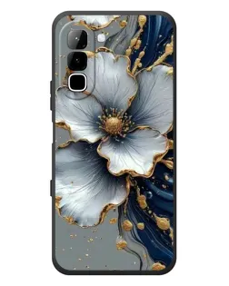 Чехол для Infinix Hot 70 с картинкой «Белый цветок и золотой флюид» Чехол для Infinix Hot 70 с картинкой «Белый цветок и золотой флюид»