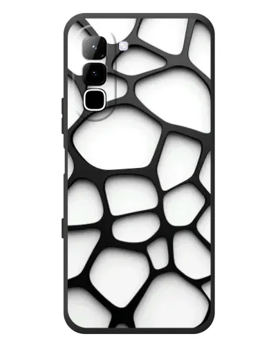 Чехол для Infinix Hot 70 с картинкой «Белая объемная сетка»