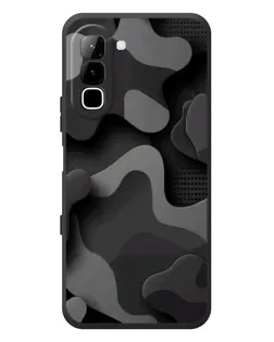 Чехол для Infinix Hot 70 с картинкой «Темный абстрактный камуфляж»