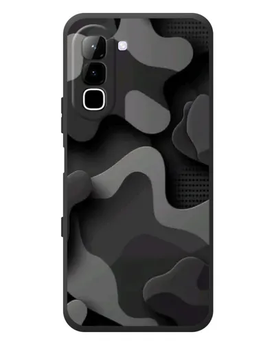 Чехол для Infinix Hot 70 с картинкой «Темный абстрактный камуфляж»