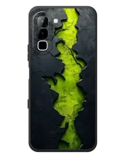 Чехол для Infinix Hot 70 с картинкой «Салатовый разлом скалы»