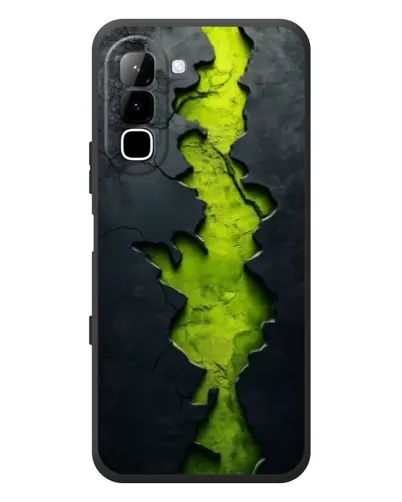 Чехол для Infinix Hot 70 с картинкой «Салатовый разлом скалы»