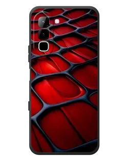 Чехол для Infinix Hot 70 с картинкой «Красная глянцевая сетка»