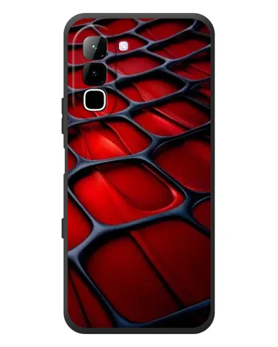 Чехол для Infinix Hot 70 с картинкой «Красная глянцевая сетка»