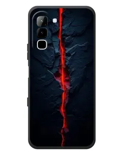 Чехол для Infinix Hot 70 с картинкой «Kрасная лавовая трещина»