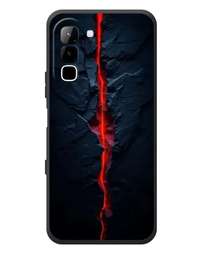 Чехол для Infinix Hot 70 с картинкой «Kрасная лавовая трещина»