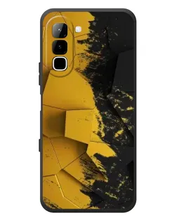 Чехол для Infinix Hot 70 с картинкой «Золотые осколки геометрии»