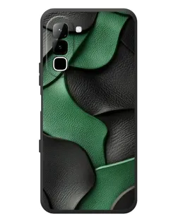 Чехол для Infinix Hot 70 с картинкой «Зеленые кожаные волны»