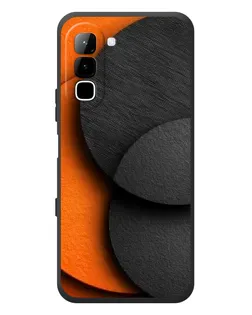 Чехол для Infinix Hot 70 с картинкой «Геометрия оранжевых кругов»