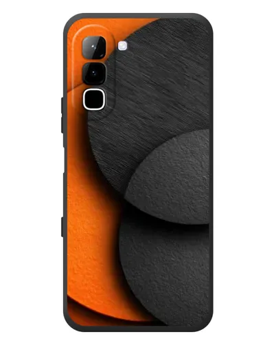 Чехол для Infinix Hot 70 с картинкой «Геометрия оранжевых кругов»
