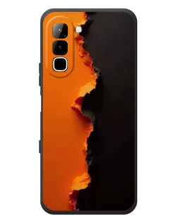 Чехол для Infinix Hot 70 с картинкой «Оранжевый разлом»