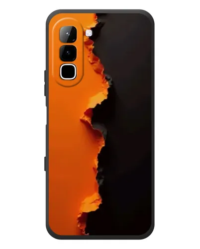 Чехол для Infinix Hot 70 с картинкой «Оранжевый разлом»