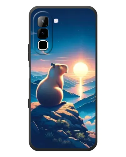 Чехол для Infinix Hot 70 с картинкой «Закат солнца с капибарой» Чехол для Infinix Hot 70 с картинкой «Закат солнца с капибарой»