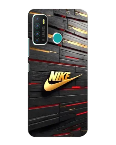 Чехол для Infinix Hot 9 / Hot 9 Pro с картинкой «Золотой Nike на металле»