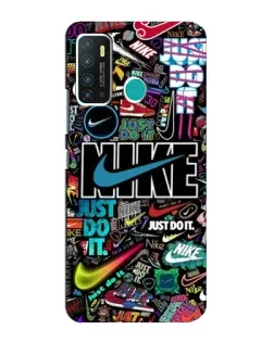 Чехол для Infinix Hot 9 / Hot 9 Pro с картинкой «Яркий коллаж Nike»