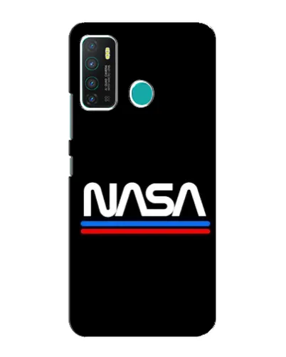 Чехол для Infinix Hot 9 / Hot 9 Pro с картинкой «NASA — классика Red Blue»