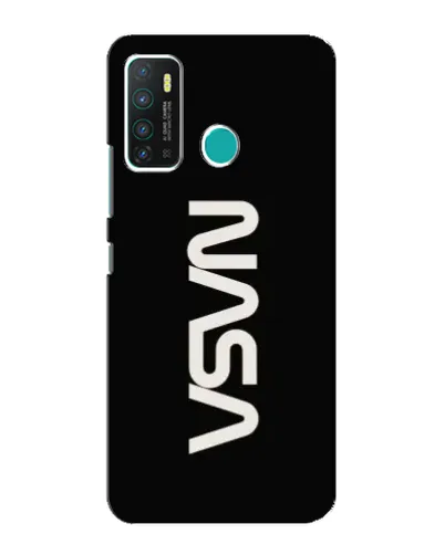 Чехол для Infinix Hot 9 / Hot 9 Pro с картинкой «NASA — вертикальный логотип»