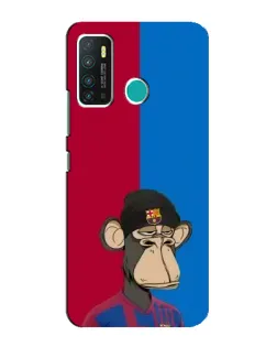 Чехол для Infinix Hot 9 / Hot 9 Pro с картинкой «Bored Ape — фанат Барсы»