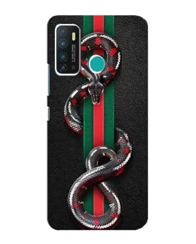 Чехол для Infinix Hot 9 / Hot 9 Pro с картинкой «Gucci — змея на полосе» Чехол для Infinix Hot 9 / Hot 9 Pro с картинкой «Gucci — змея на полосе»