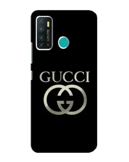 Чехол для Infinix Hot 9 / Hot 9 Pro с картинкой «Gucci — золото на черном»