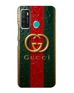 Чехол для Infinix Hot 9 / Hot 9 Pro с картинкой «Gucci — фирменная полоса и золото»