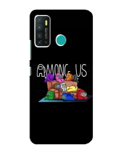 Чехол для Infinix Hot 9 / Hot 9 Pro с картинкой «Логотип Among Us»