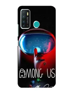 Чехол для Infinix Hot 9 / Hot 9 Pro с картинкой «Красный импостер — макро»