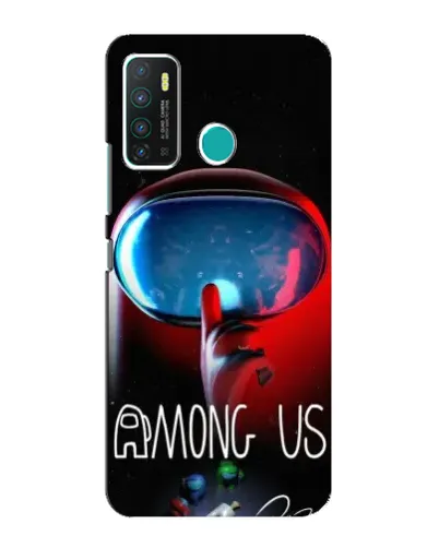 Чехол для Infinix Hot 9 / Hot 9 Pro с картинкой «Красный импостер — макро»