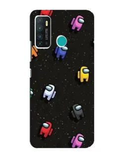 Чехол для Infinix Hot 9 / Hot 9 Pro с картинкой «Космический паттерн Among Us»