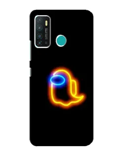 Чехол для Infinix Hot 9 / Hot 9 Pro с картинкой «Among Us неоновое сияние»