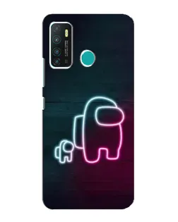 Чехол для Infinix Hot 9 / Hot 9 Pro с картинкой «Among Us неон-арт»