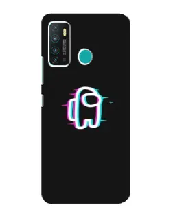 Чехол для Infinix Hot 9 / Hot 9 Pro с картинкой «Among Us неон»