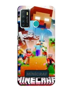 Чехол для Infinix Hot 9 / Hot 9 Pro с картинкой «Minecraft герои игры»