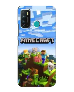 Чехол для Infinix Hot 9 / Hot 9 Pro с картинкой «Minecraft классический мир»