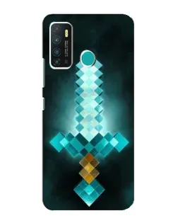 Чехол для Infinix Hot 9 / Hot 9 Pro с картинкой «Алмазный меч неон»