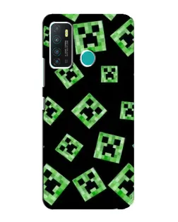 Чехол для Infinix Hot 9 / Hot 9 Pro с картинкой «Паттерн с криперами»