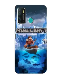 Чехол для Infinix Hot 9 / Hot 9 Pro с картинкой «Minecraft ледяной мир»